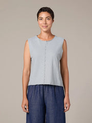 CUT LOOSE Linen Cotton Jersey Seamed Shell - 5015748