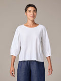 CUT LOOSE Linen Cotton Jersey Lantern Slv Top - 5016083