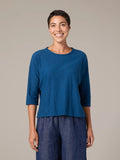 CUT LOOSE Linen Cotton Jersey Drop Shoulder Tee - 5016112