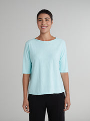 CUT LOOSE - Linen Cotton Jersey Elbow Slv Tee - 5016181