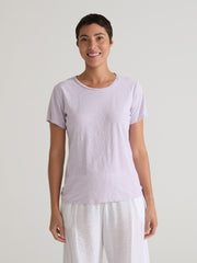 CUT LOOSE - Linen Cotton Jersey S/S Bias Tee - 5016620