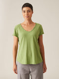 CUT LOOSE - Linen Cotton Jersey Raw Edge Top