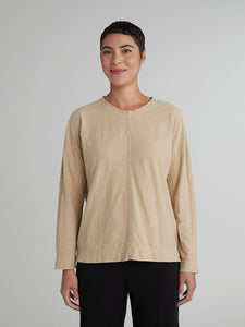 CUT LOOSE - Linen Cotton Jersey Sweatshirt - 5017507Sp