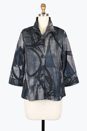 DAMEE ABSTRACT PAINTING JKT - 5021-NVY
