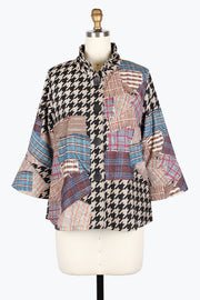 DAMEE MULTI-PLAID MICRO-CORD JKT - 5025-BEG