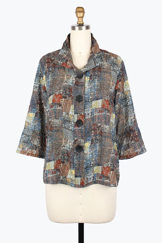 DAMEE PATCHWORK PRINT SEERSUCKER JKT - 5032-MLT