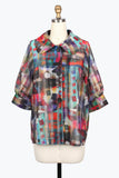 DAMEE ABSTRACT PAINTING SWING JACKET - 5034-MLT