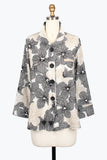 DAMEE FLORAL PEN ART SEERSUCKER JACKET - 5044-BEG