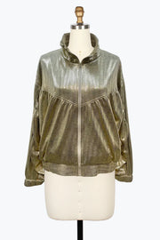 DAMEE METALLIC FULL ZIP SHORT JACKET - 5050-CGD