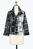 DAMEE OVERLAPPING SQUARE BIKER JACKET - 5055-BLK