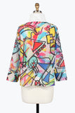 DAMEE WATERCOLOR STRAIGHT SLEEVE JACKET - 5056-MLT