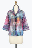 DAMEE FLOWERS & STRIPES JACKET - 5060-MLT