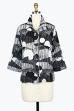 DAMEE ABSTRACT ART SEERSUCKER JACKET - 5062-BLK