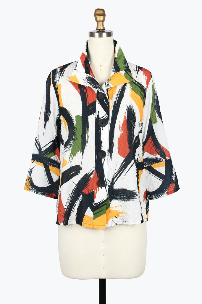 DAMEE BRUSHSTROKE SEERSUCKER JACKET - 5063-MLT