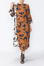 IC Collection Dress - 5063D- COCOA