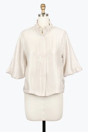 DAMEE PUFFY BELL SLV SHORT JACKET - 5081-WHT