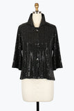 DAMEE DISCO SEQUIN SHORT JACKET - 5082-BLK