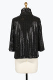 DAMEE DISCO SEQUIN SHORT JACKET - 5082-BLK