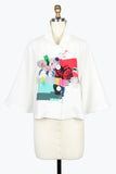 DAMEE COLLAGE ART SHORT JACKET - 5085-WHT