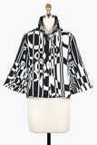 DAMEE CIRCLES&STRIPES SHORT JACKET - 5086-BLK