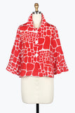 DAMEE PEBBLE CRINKLE SHORT JACKET - 5087-RED