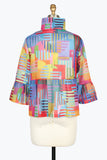 DAMEE OVERLAPPING ART PEPLUM JACKET - 5090-MLT