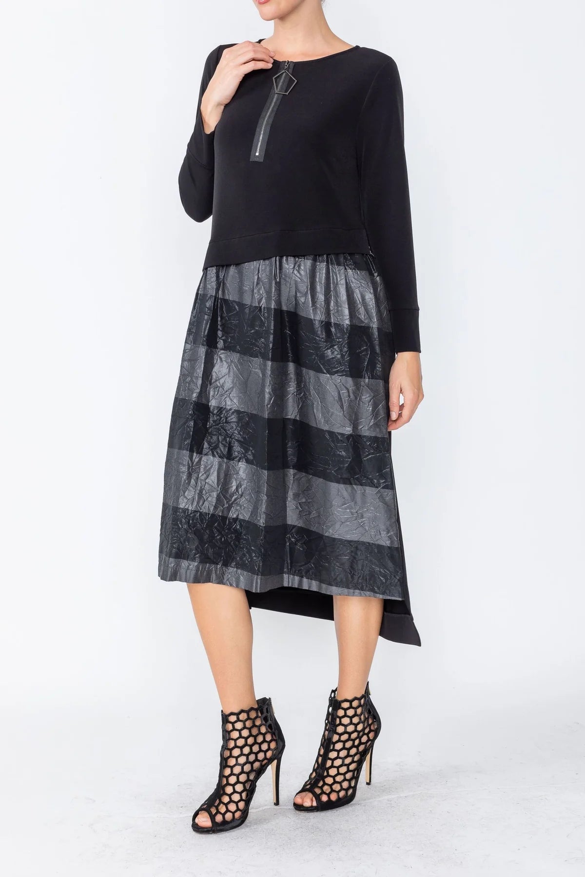 IC Collection Dress - 5093D - BLACK