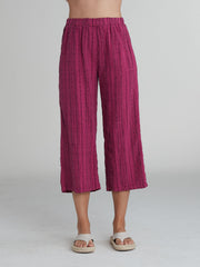 CUT LOOSE - Pinstripe Linen Easy Crop Pant - 5142349