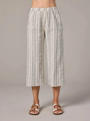 CUT LOOSE Pinstripe Linen Easy Crop - 5142349