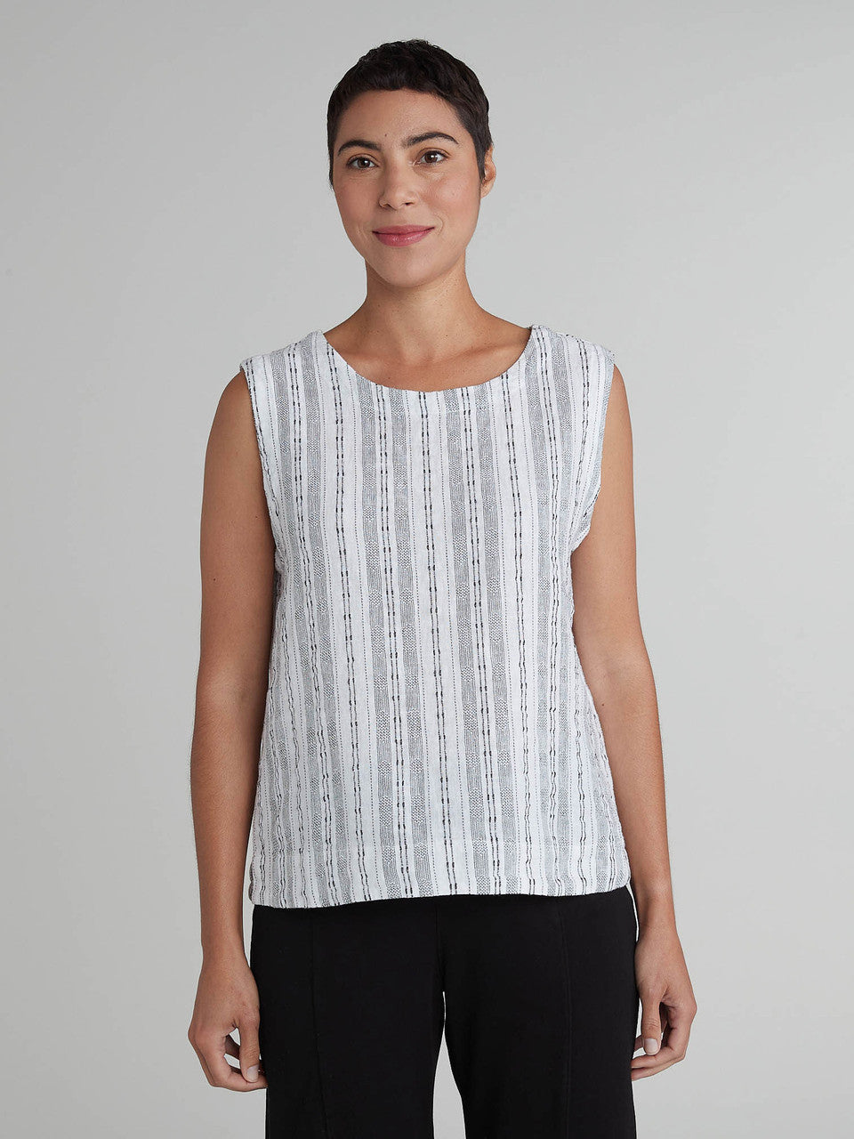 CUT LOOSE - Pinstripe Linen Shell - 5145331