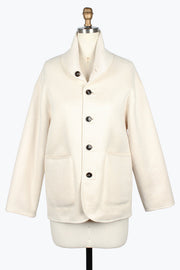 DAMEE IVORY SUEDE AND SHERPA REVERSIBLE JACKET - 5147 - IVORY