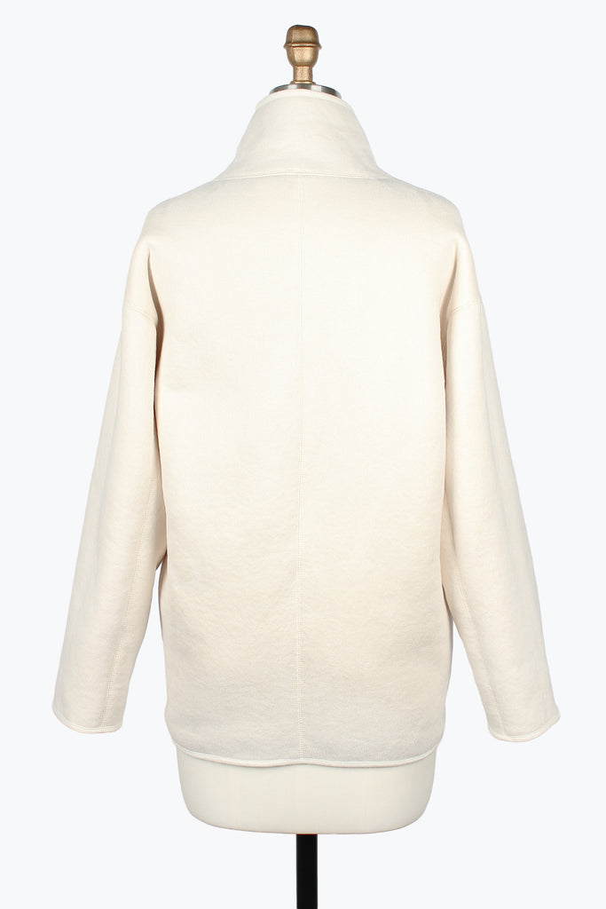 DAMEE IVORY SUEDE AND SHERPA REVERSIBLE JACKET - 5147 - IVORY