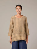 CUT LOOSE Pinstripe Linen Pocket Boarder Top - 5147691