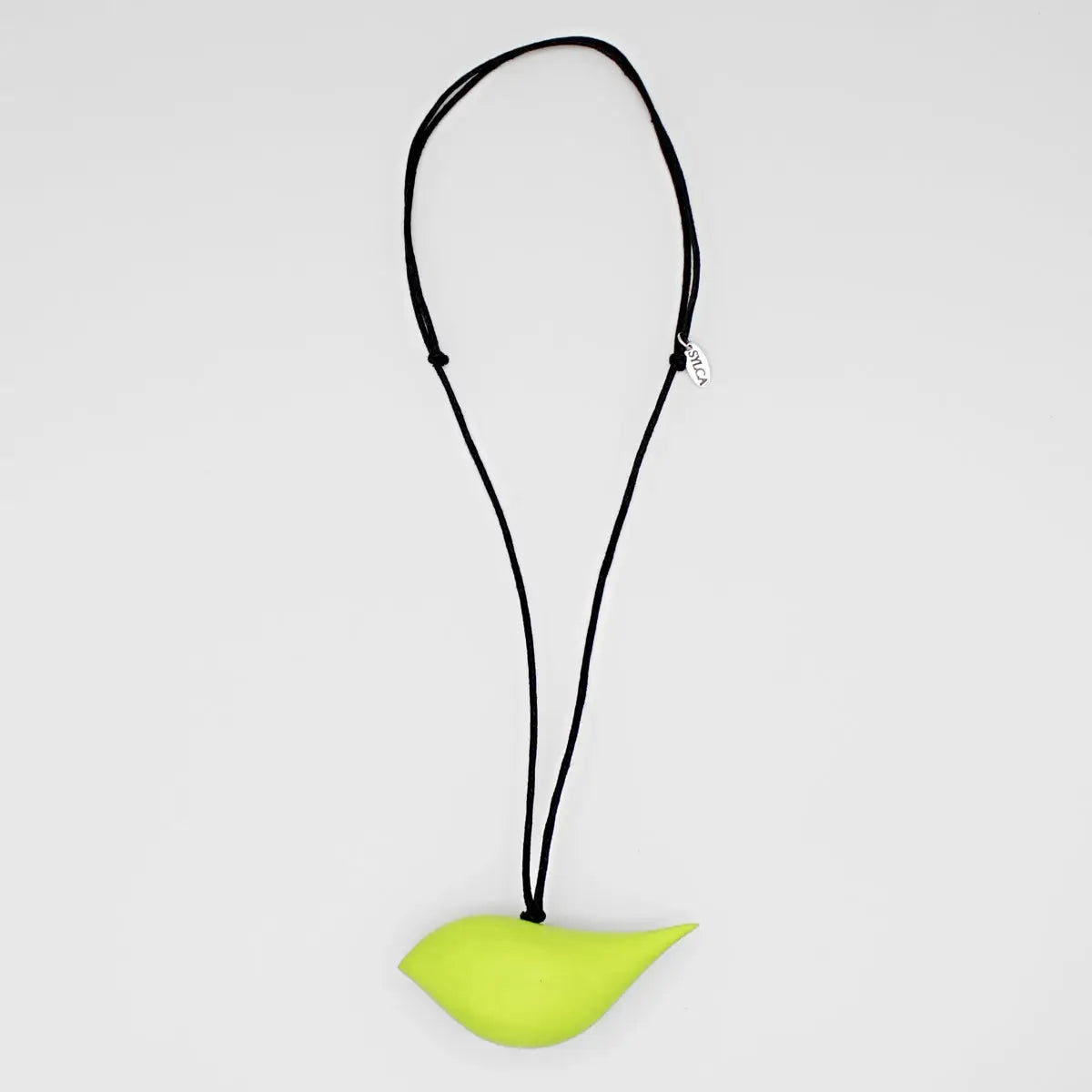 SYLCA Neon Robin Bird Wooden Pendant Adjustable Necklace