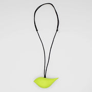 SYLCA Neon Robin Bird Wooden Pendant Adjustable Necklace