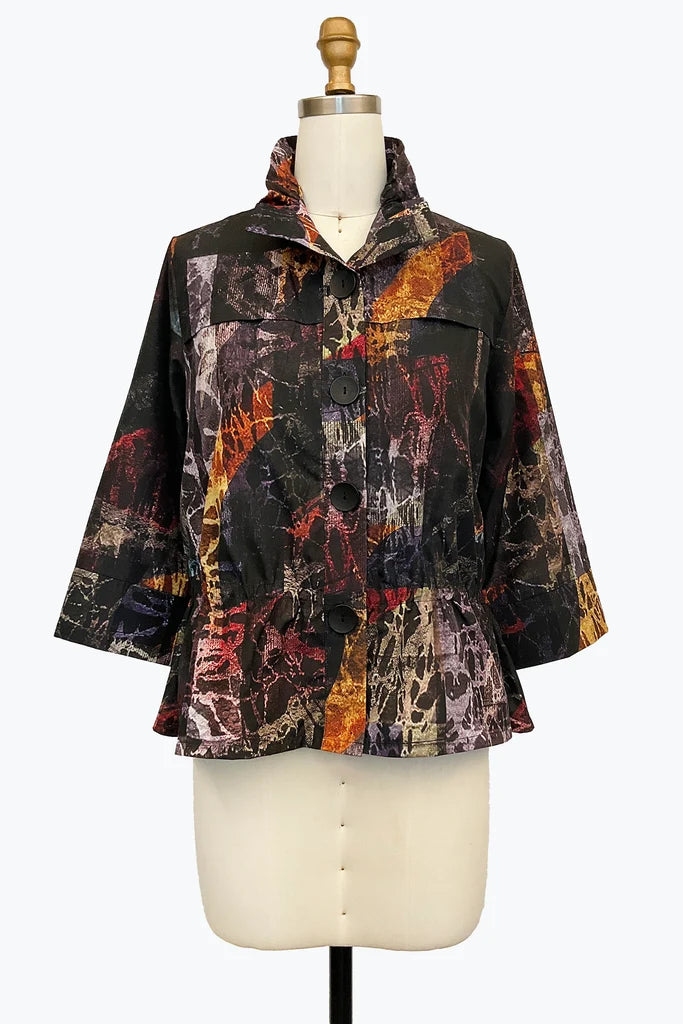 DAMEE MULTI COLOR WINDBREAKER WITH COLLAR - 5180 - MULTI