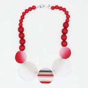 SYLCA Red Mirage Statement Necklace - SD26N13 - RED