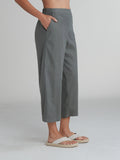 CUT LOOSE - Linen Tencel Crop Wide Leg Pant - 5452538Sp