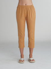CUT LOOSE - Linen Tencel Taper Crop Pant - 5452734