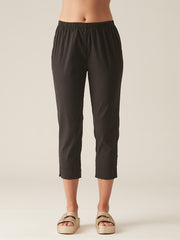 CUT LOOSE - Linen Tencel Taper Crop Pant - 5452734