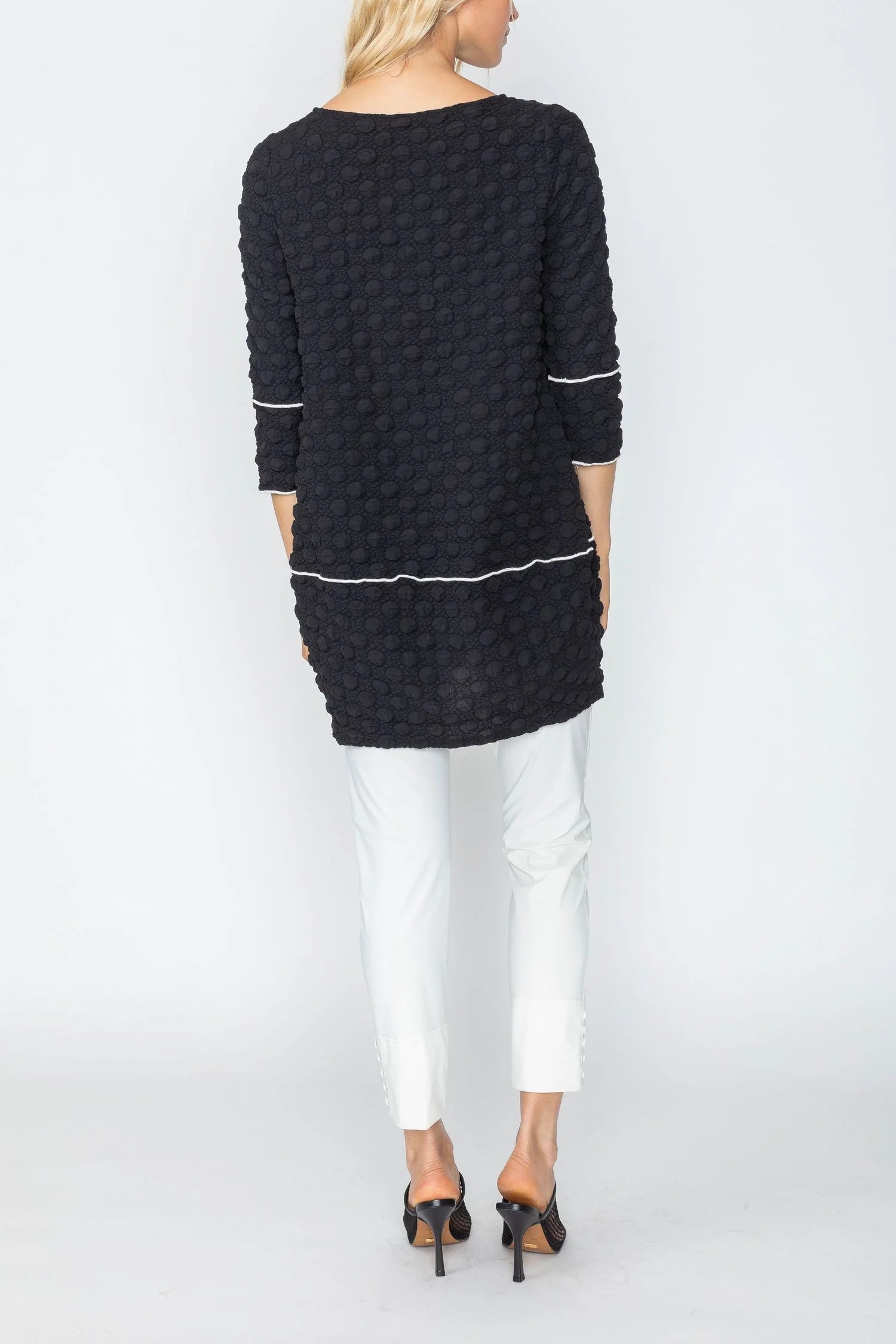 IC COLLECTION TUNIC DRESS - 5467T - BLACK