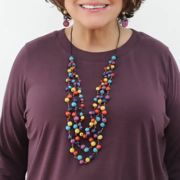 SYLCA Multi Color Carmella Necklace - MULTI