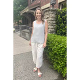 Fridaze AAPT25 - Crop Linen Pant with Twisted Pleats