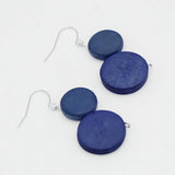 SYLCA Blue Georgie Two Bead Drop Earrings