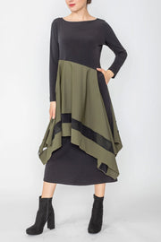 IC COLLECTION DRESS - 5610D - OLIVE