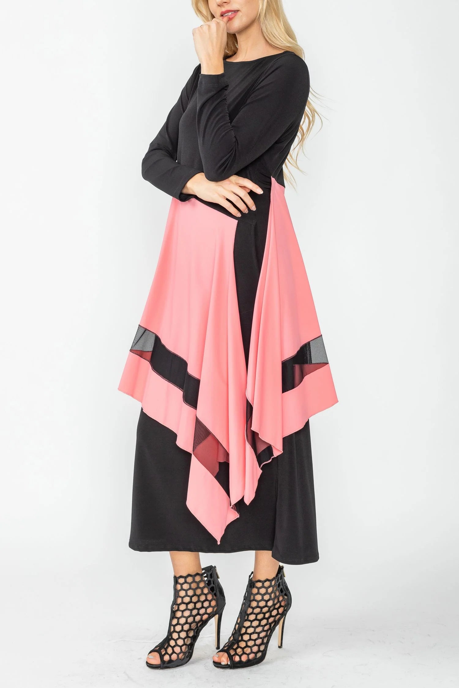 IC COLLECTION DRESS - 5610D - ROSE