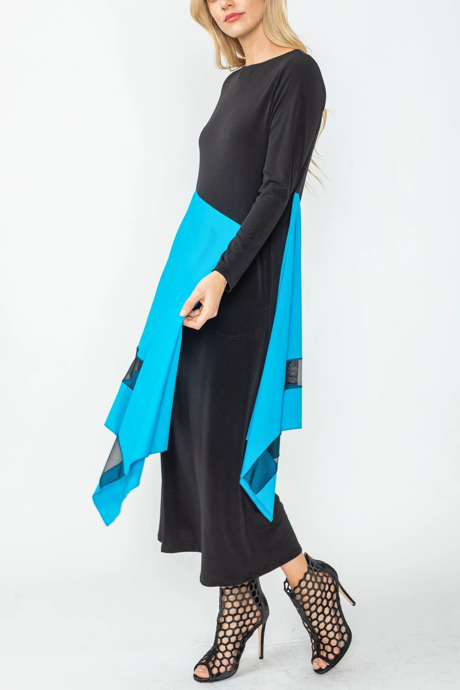 IC COLLECTION DRESS - 5610D - TURQ