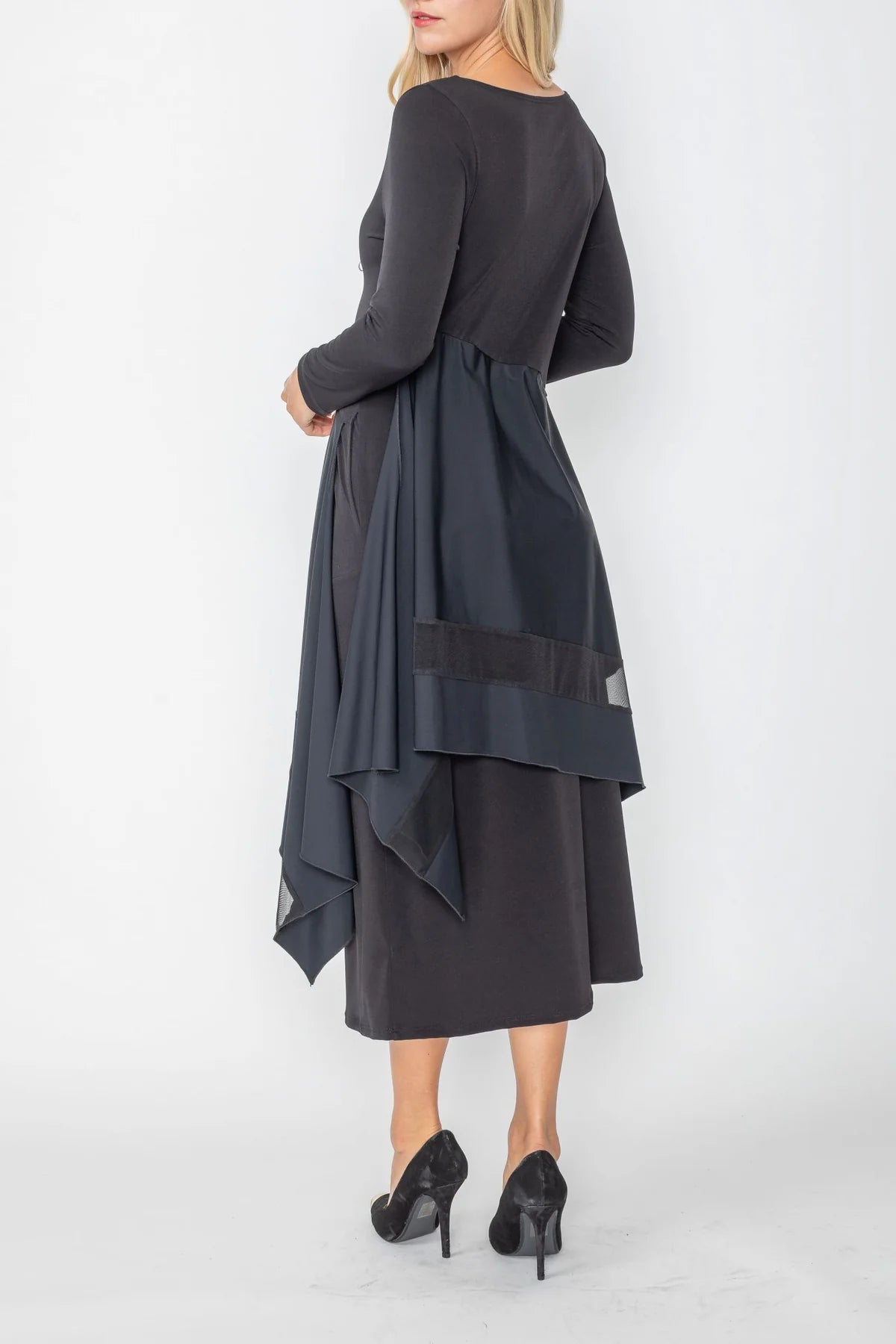 IC COLLECTION DRESS - 5610D- BLACK