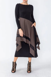 IC COLLECTION DRESS - 5610D- BROWN