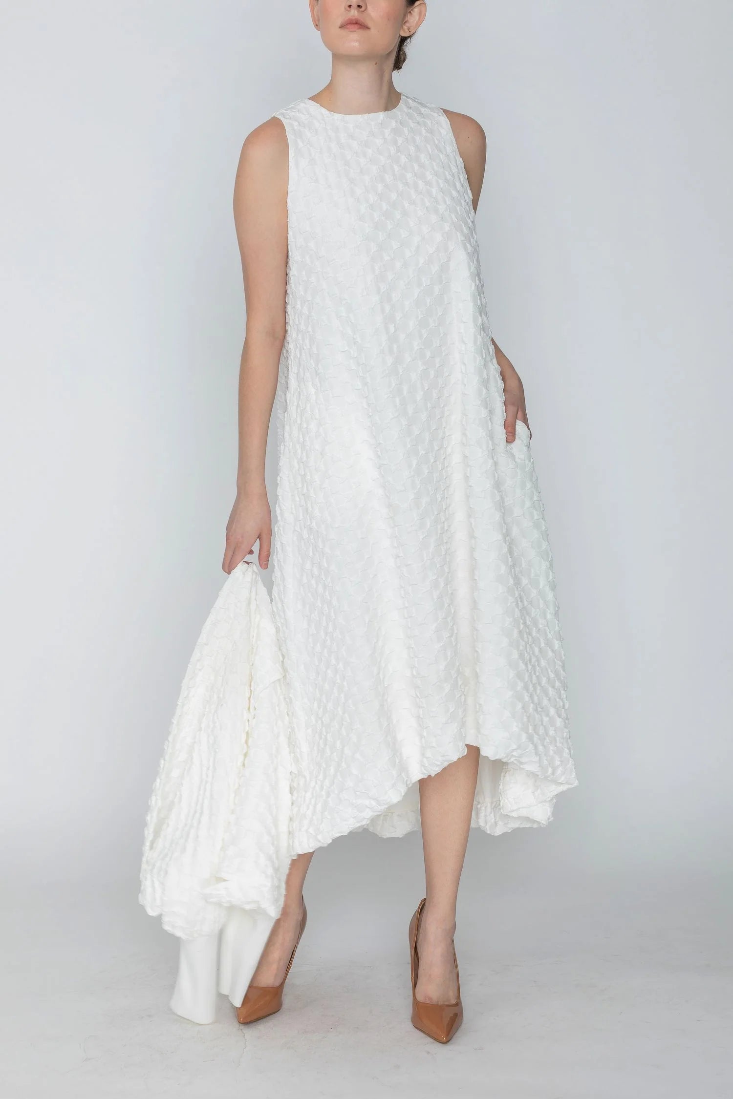 IC Collection Dress - 5635D - WHITE